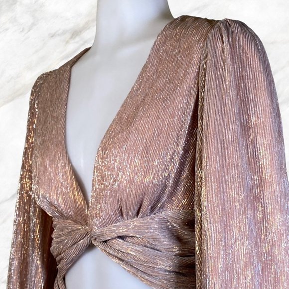 Lovers and Friends Josephine Mini Dress in Rose Gold & Silver - Picture 8 of 12